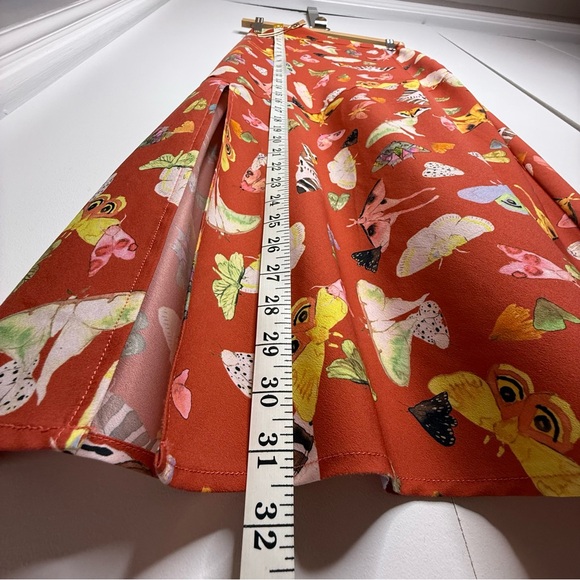 Hutch Butterfly Printed Midi Skirt Colorful Size 2 - Picture 8 of 12